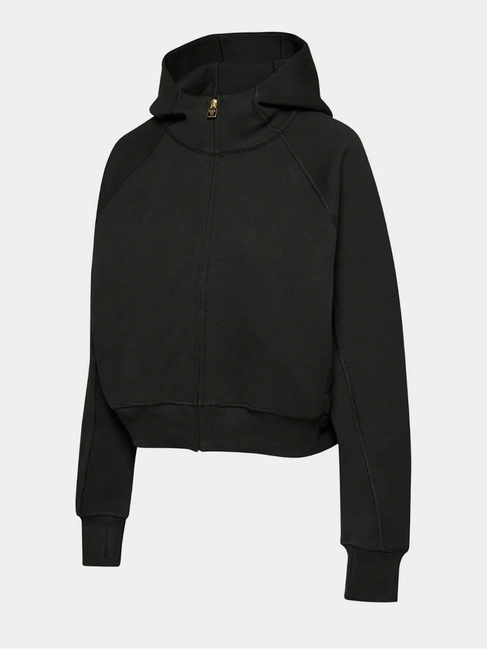 Black Zip-Up Hooded Women’s Top - Picture 7 of 9